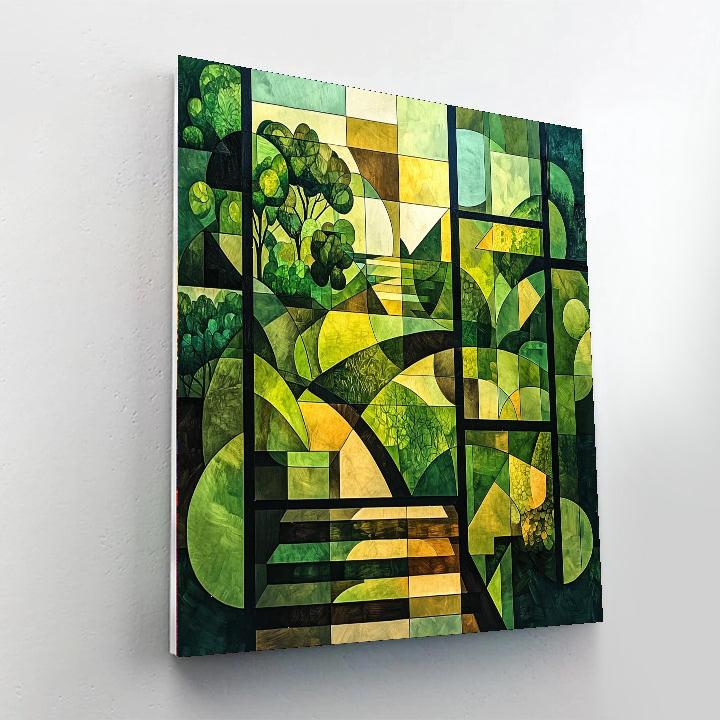Pablo Picasso Inspired Cubist Garden Harmony  Paint By Number