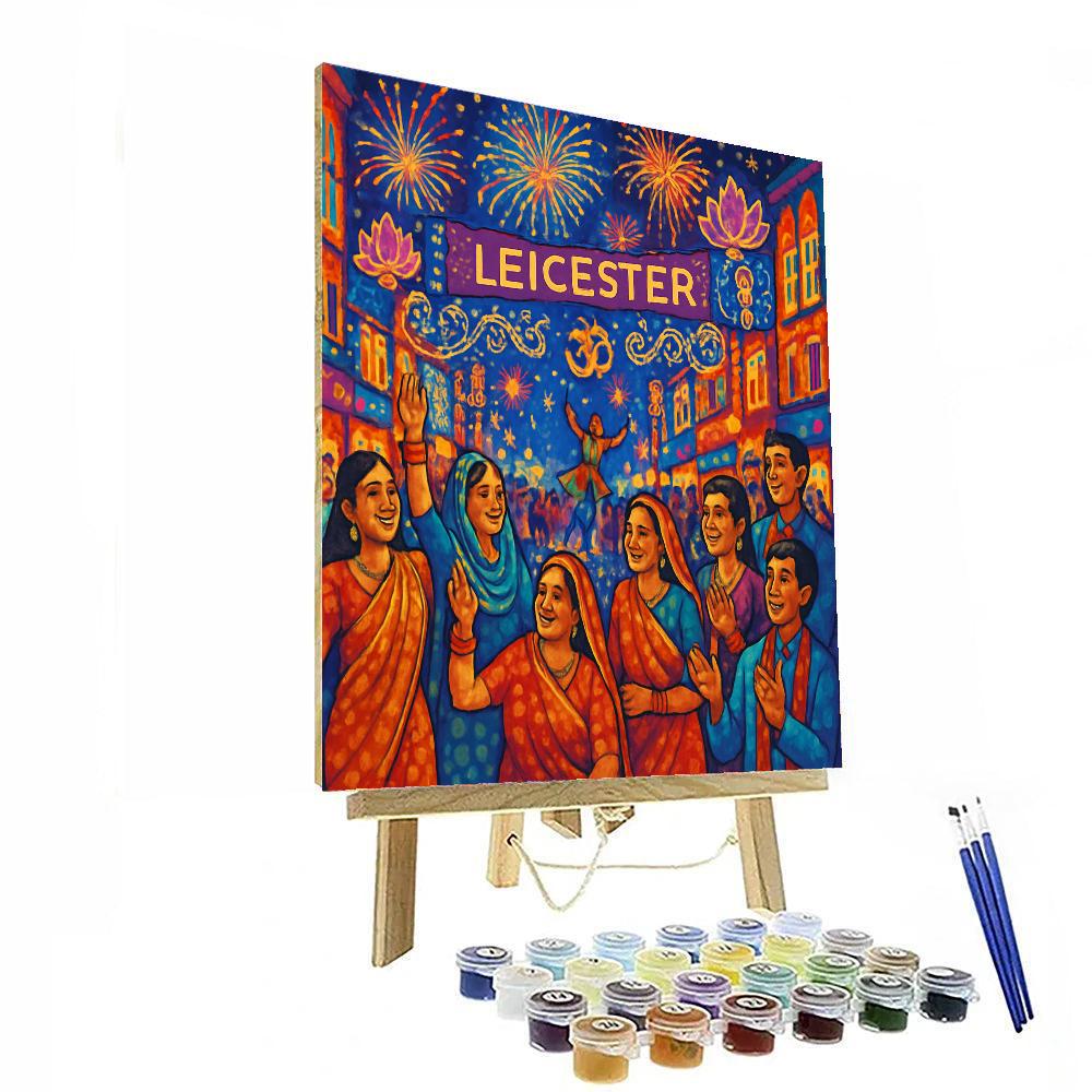 Diwali Light Festival - Leicester, England Painting By Numbers Kit