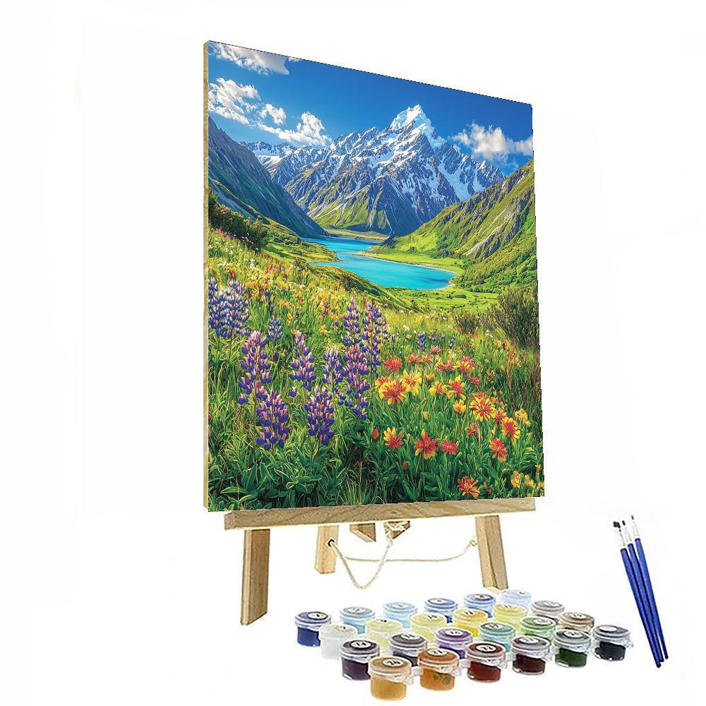 Aoraki / Mount Cook National Park - New Zealand Numbered Painting Kits