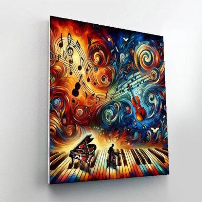 Harmonious Music Notes Number Painting