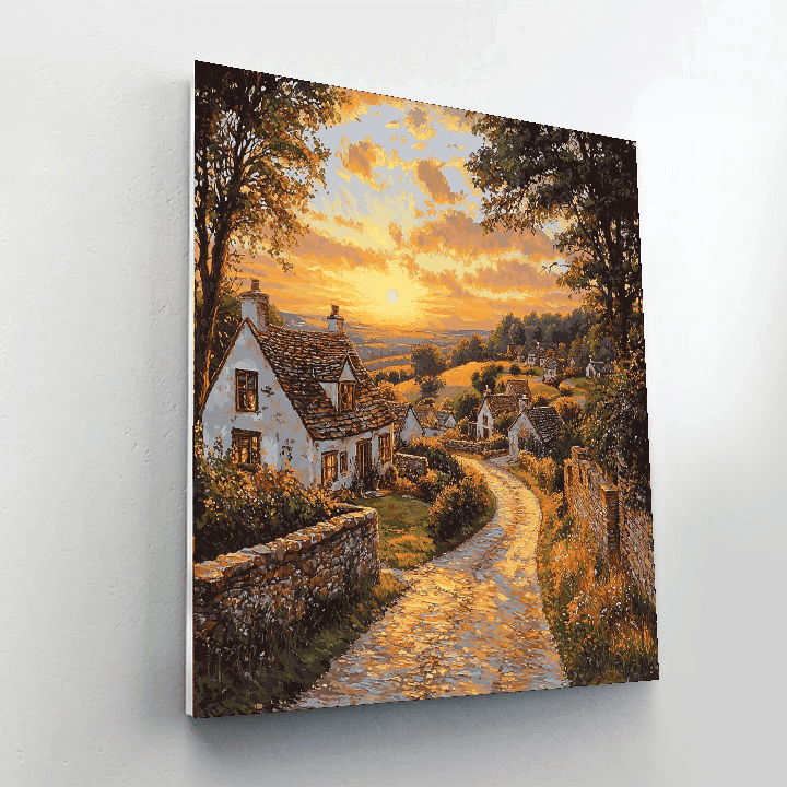 Claude Lorrain Inspired Charming Village Scenery  Painting By Numbers Kit