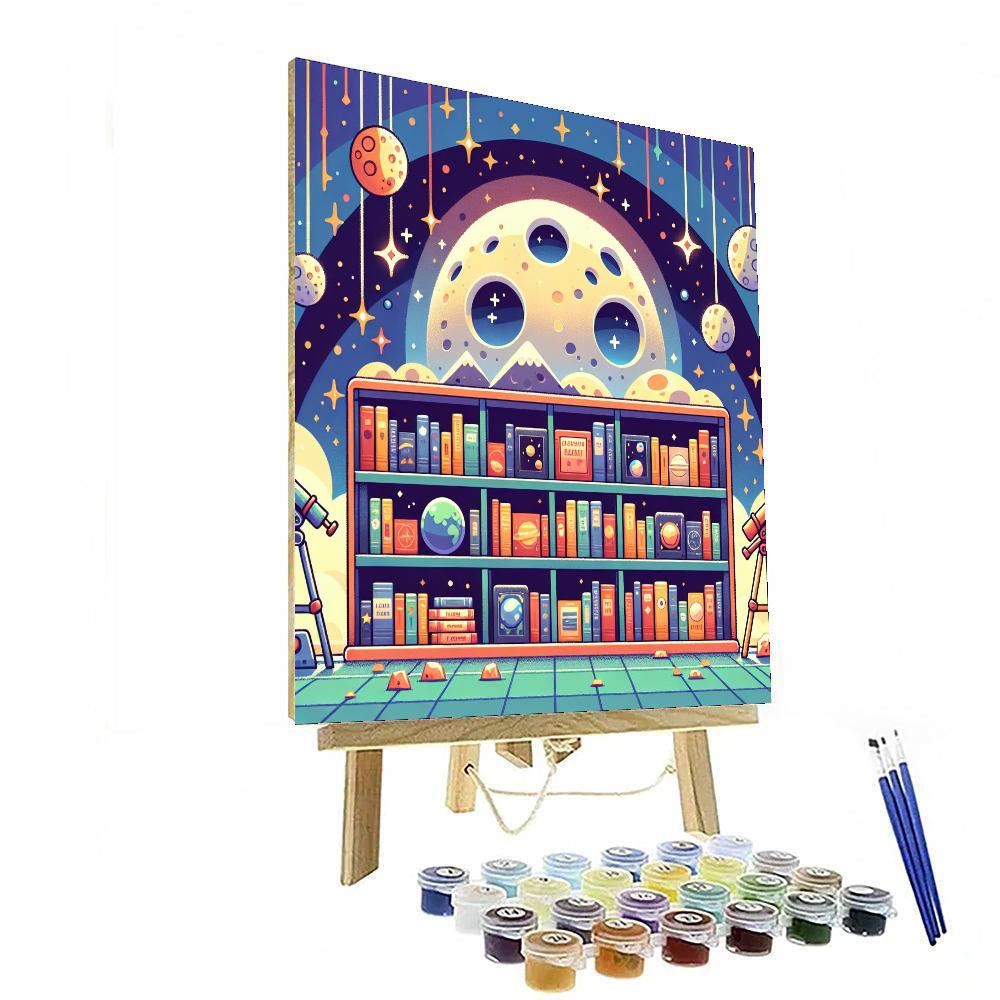 Lunar Library Paint By Numbers Art
