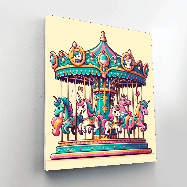 Fairy Tale Carousel Painting By Numbers Kit