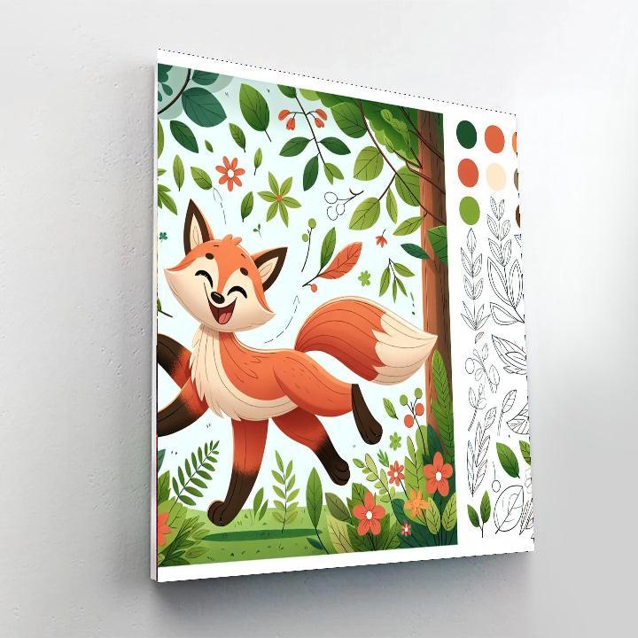 Fanciful Fox's Forest Fiesta Paint By Numbers