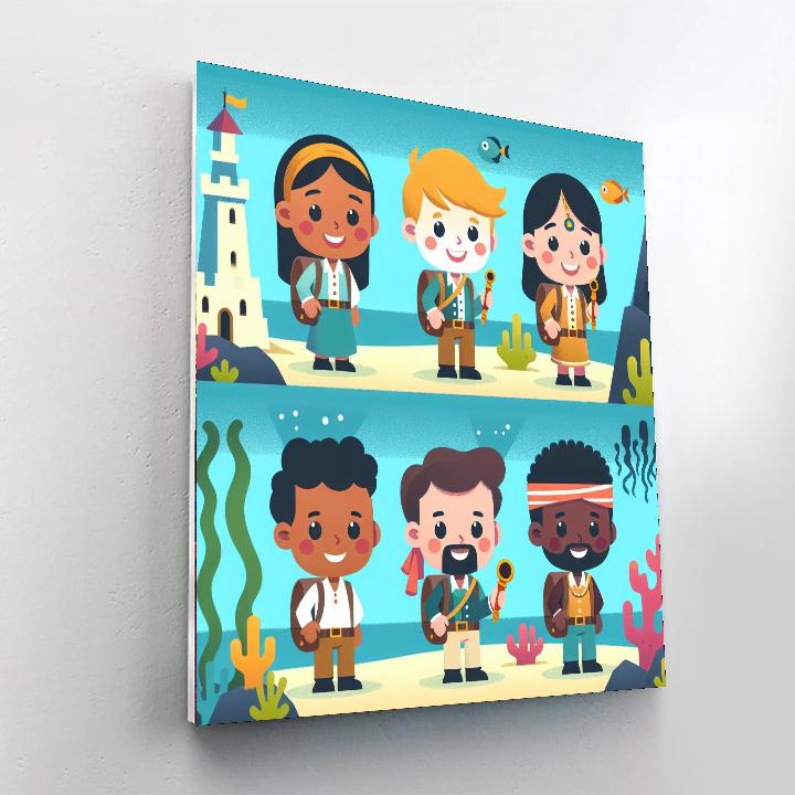 Undersea Castle Quest Painting By Numbers Kit