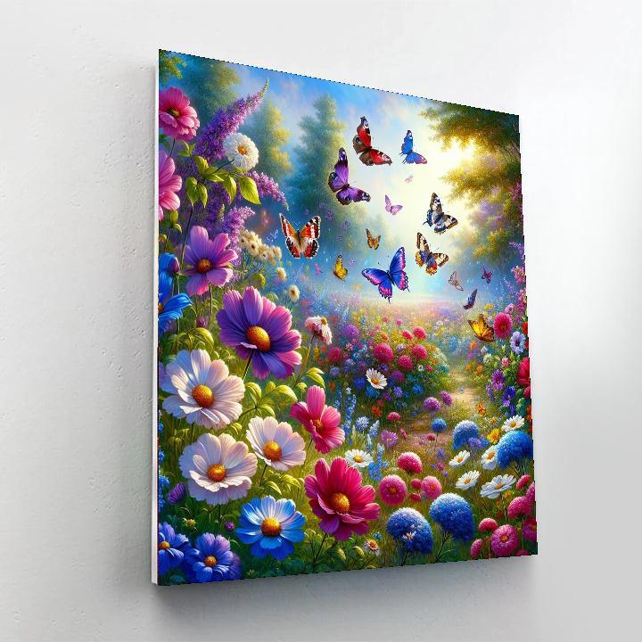 Floral Summer Meadow Paint By Color