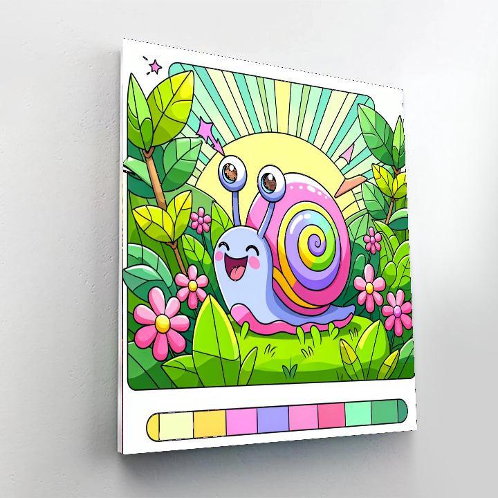 Cheerful Snail DIY Paint By Numbers