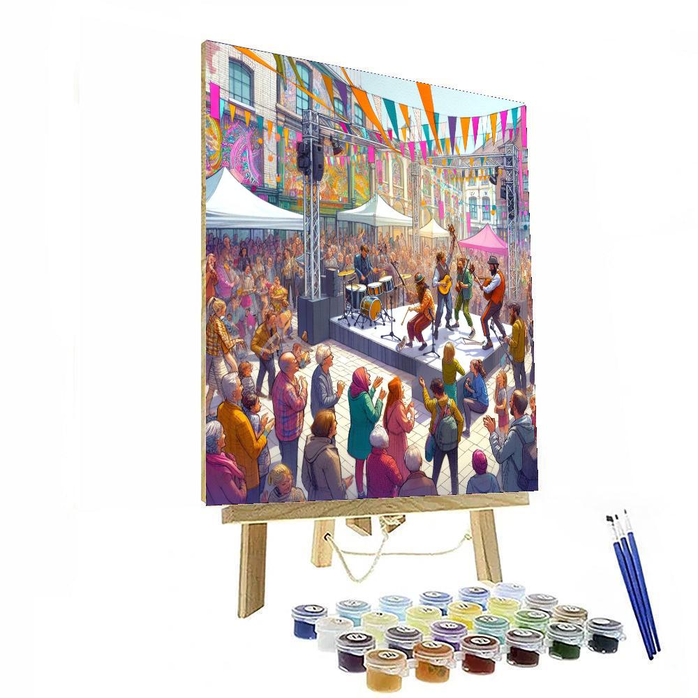 Santiago A Mil Festival Number Painting