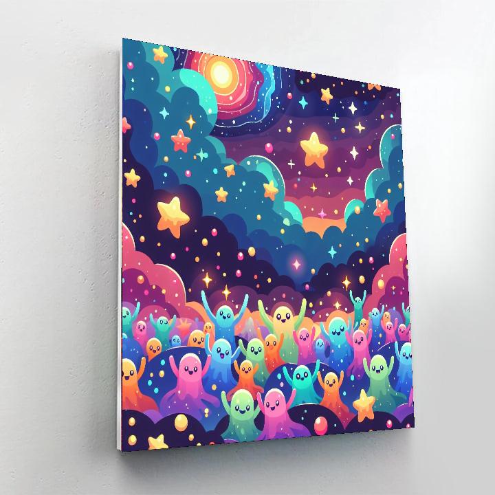 Glittering Galaxy Gathering Paint By Numbers