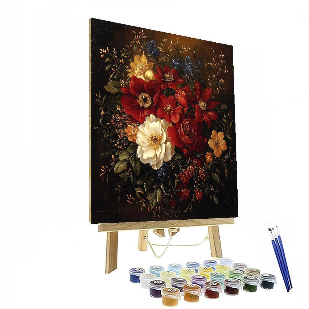 Rembrandt Inspired Rembrandt's Regal Flora  DIY Paint By Numbers