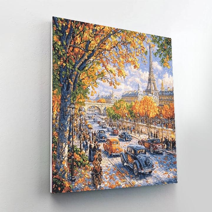 Pierre-Auguste Renoir Inspired Vintage Cars In Paris  Paint By Numbers Kits