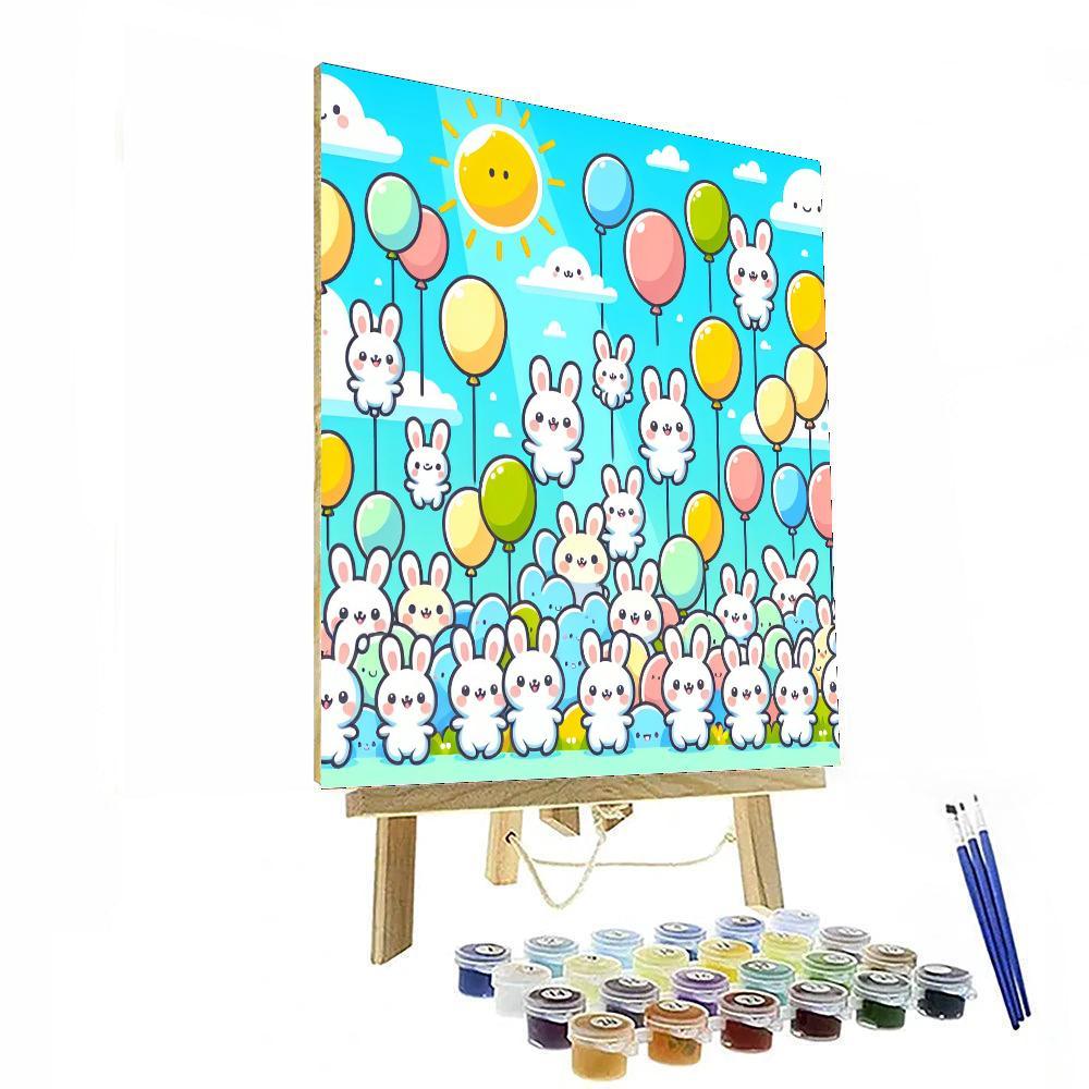 Bunny's Balloon Adventure Paint By Numbers