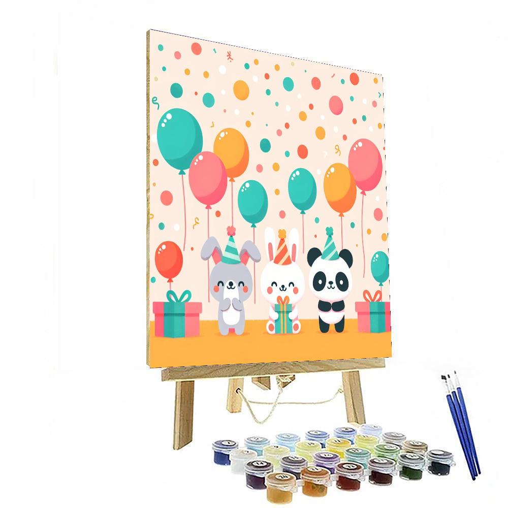 Polka Dot Party Paint By Numbers Art