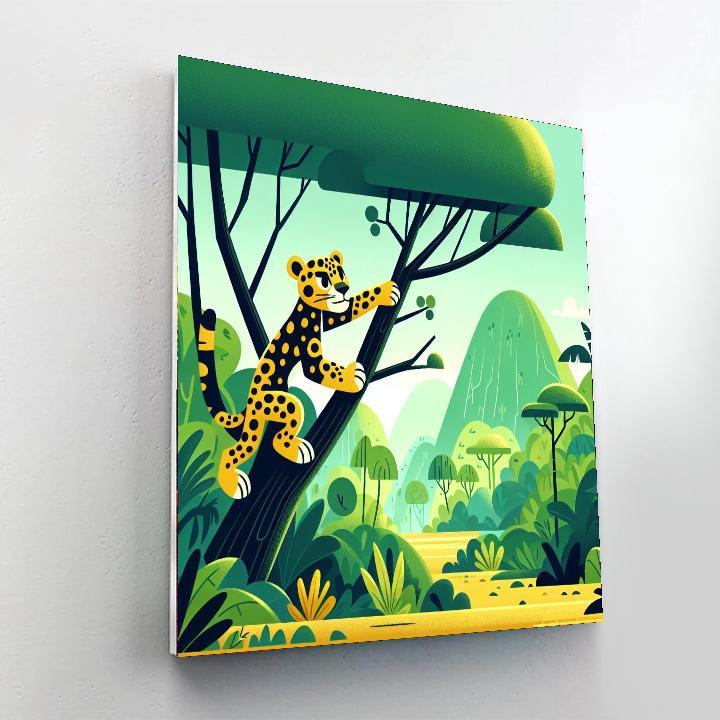 Jovial Jaguar Jaunt Number Painting