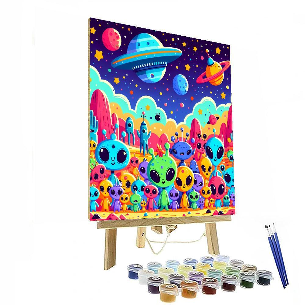 Alien Encounter Adventure Paint By Numbers Art