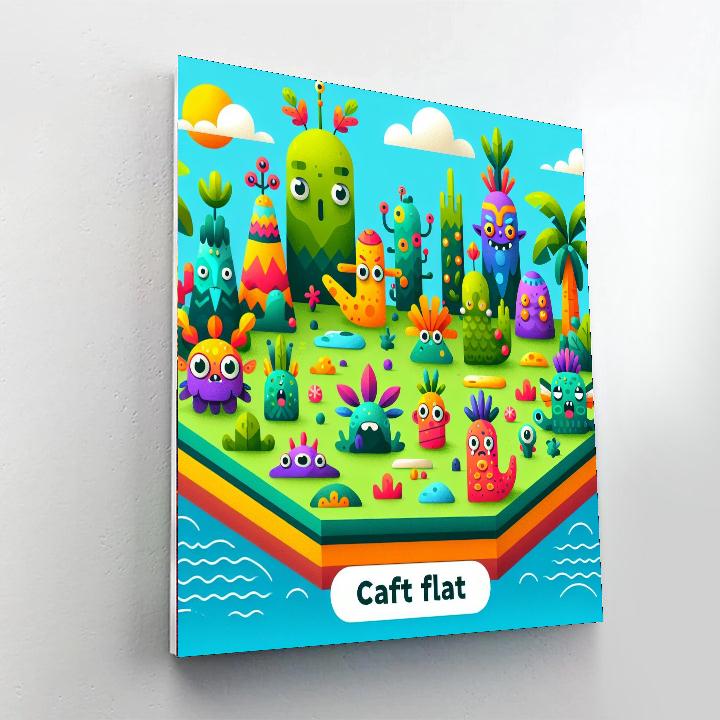 Imaginative Island Inhabitants Paint By Numbers Art