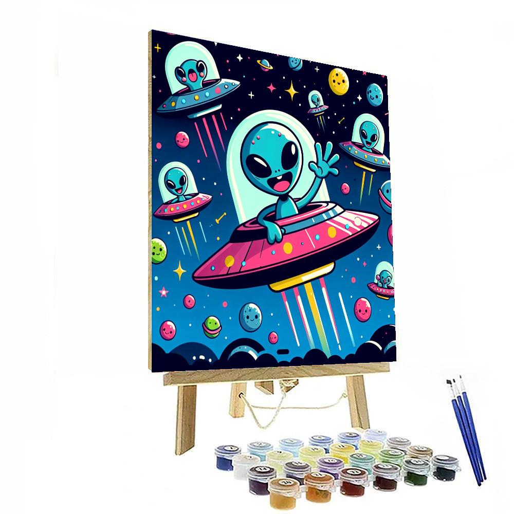Space Adventure: Galactic Pals Paint By Number