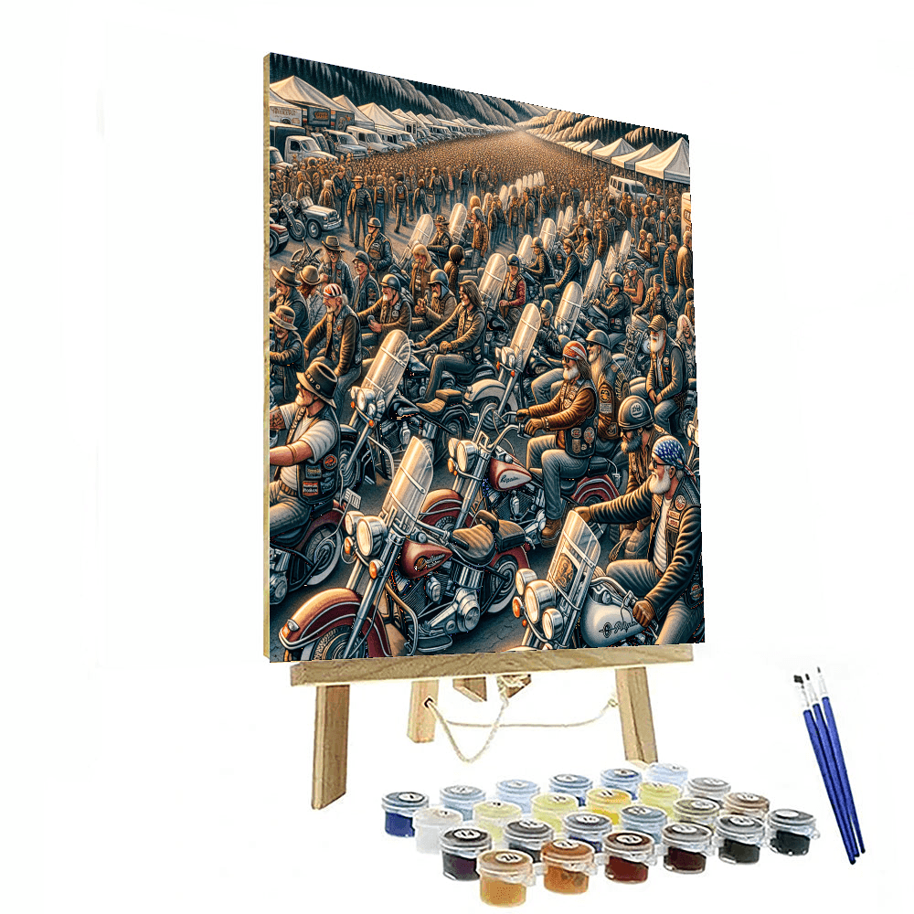 Harley Davidson Rally Number Painting