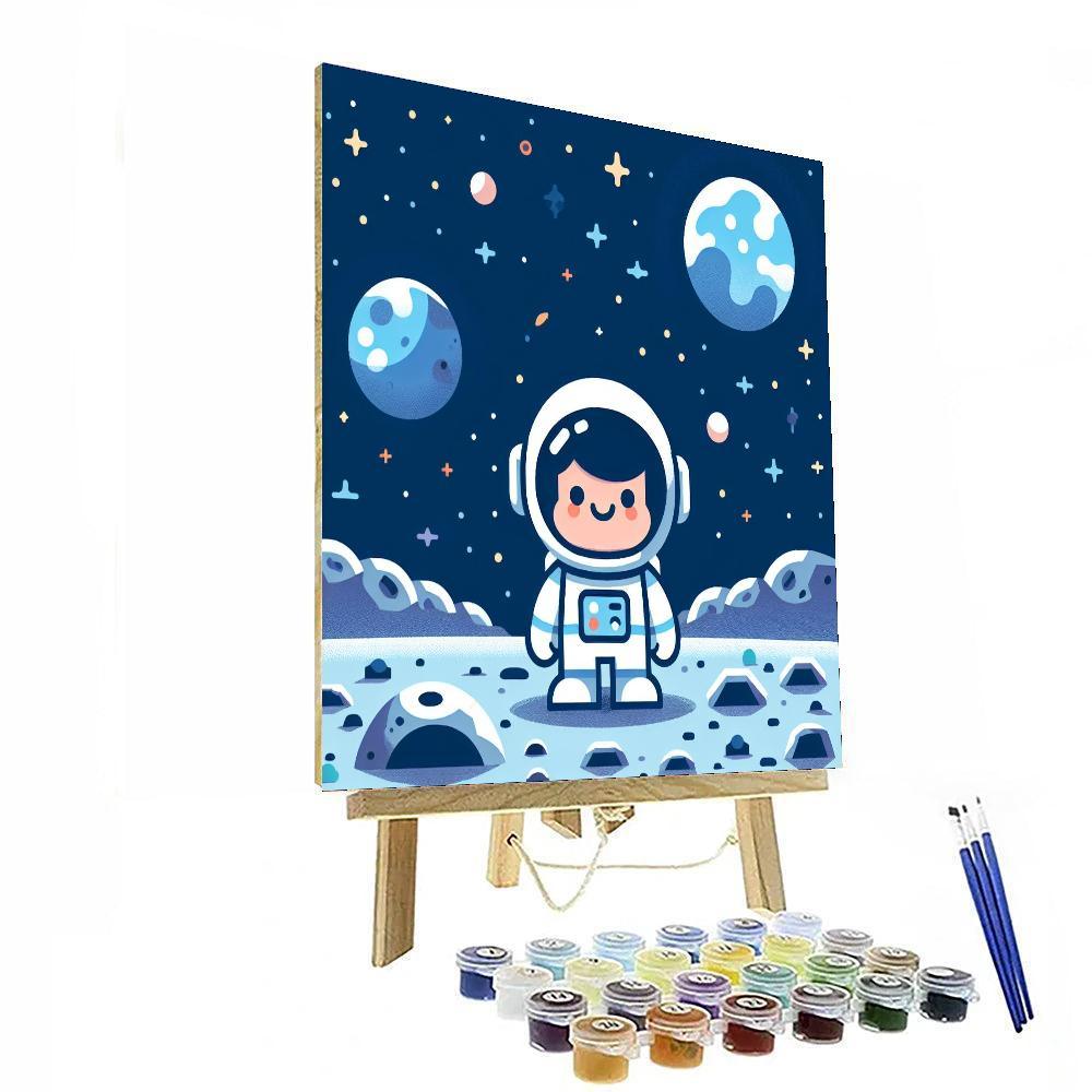 Astronaut's Lunar Landing Paint By Numbers Art