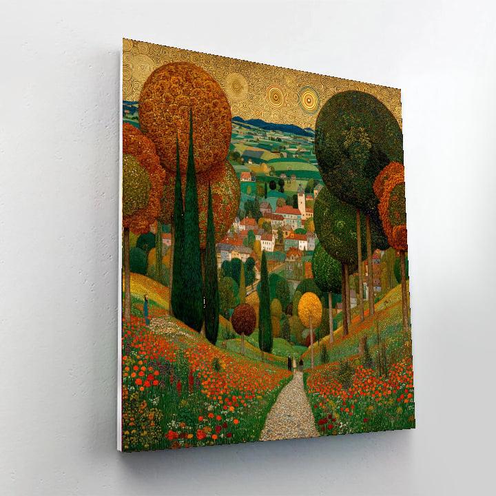 Klimt Inspired Klimt's Autumn Elegance  Paint By Number