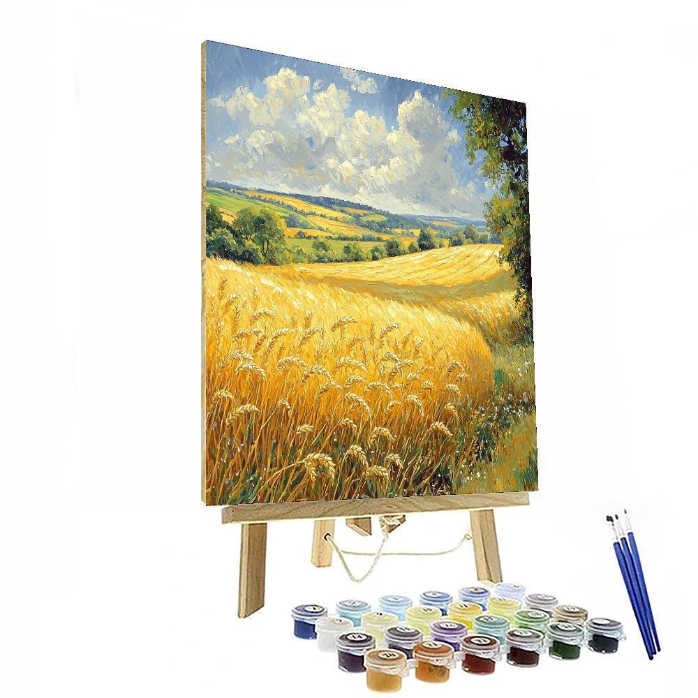John Constable Inspired Fields Of Golden Wheat  Numbered Painting Kits