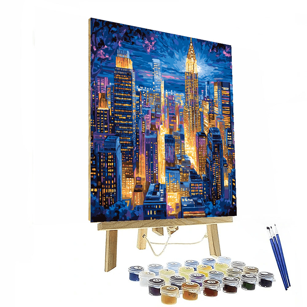 Tamara De Lempicka Inspired Art Deco City Lights  Paint By Number