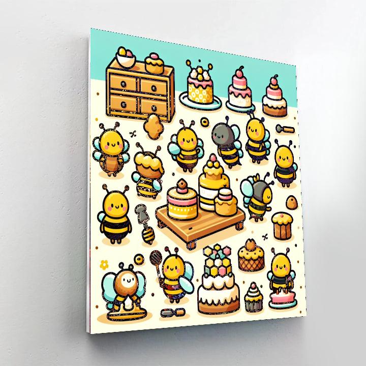 Buzzing Bee Bakery Painting Number Kit
