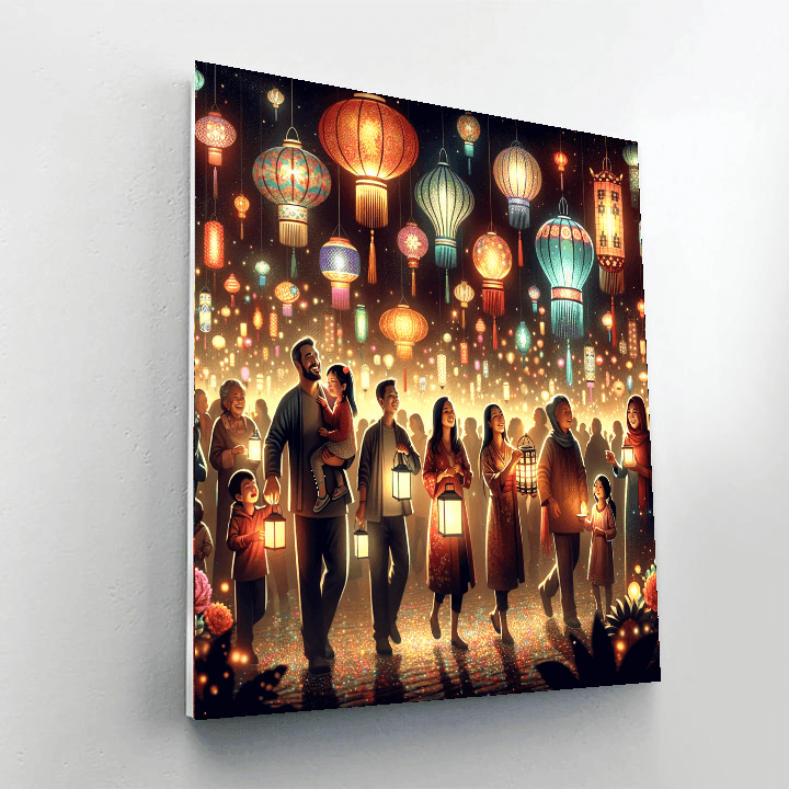 The Lantern Festival Painting Number Kit