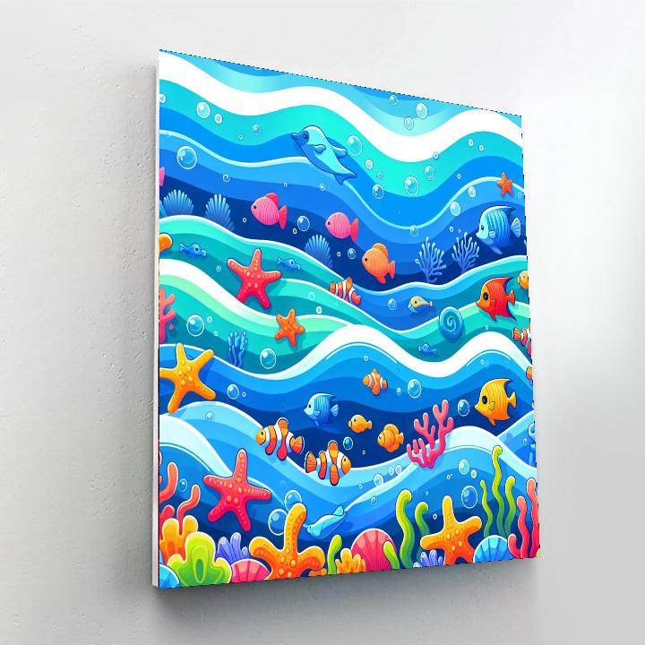 Ocean Wave Wonders Paint By Numbers Art