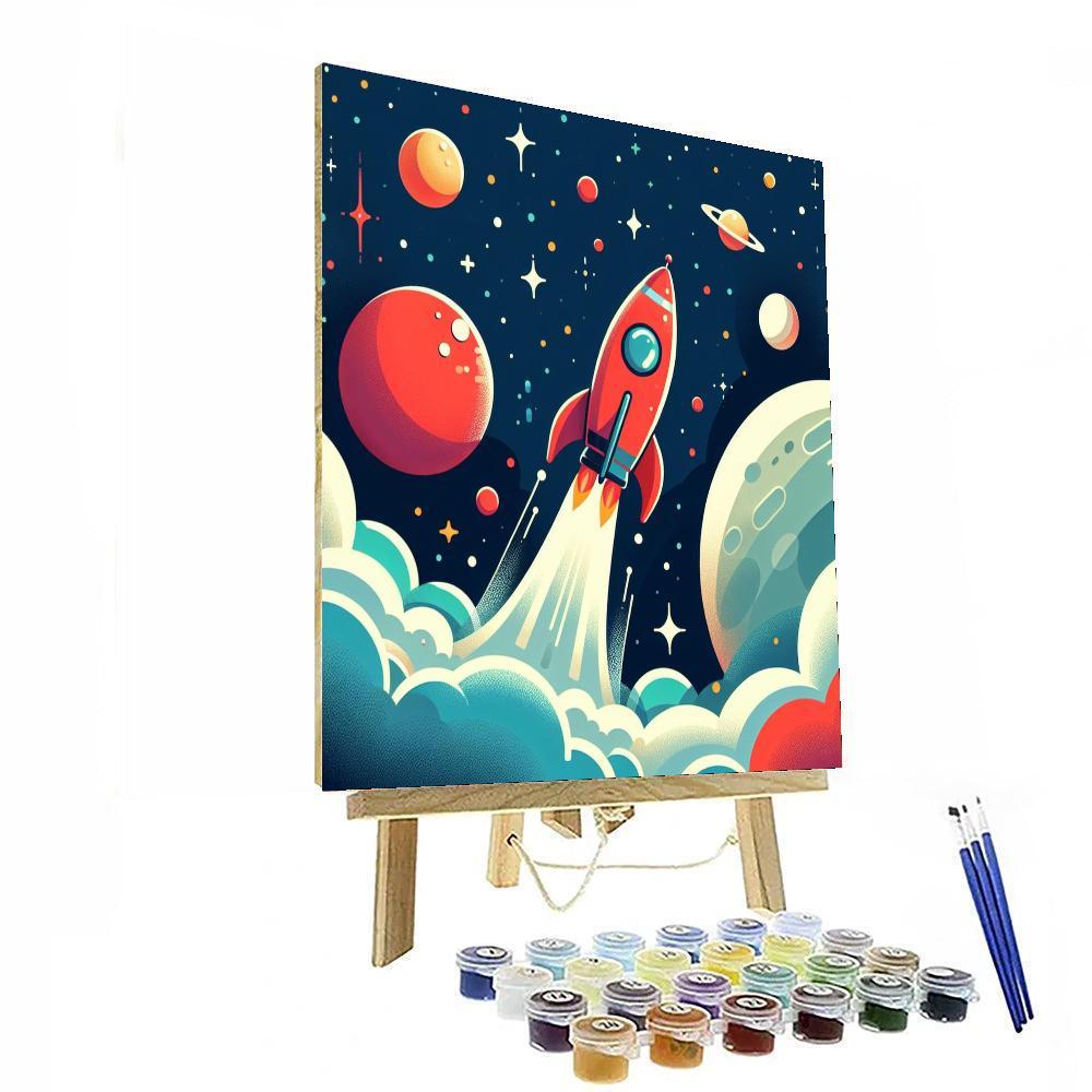 Galactic Rocket Launch Paint By Color