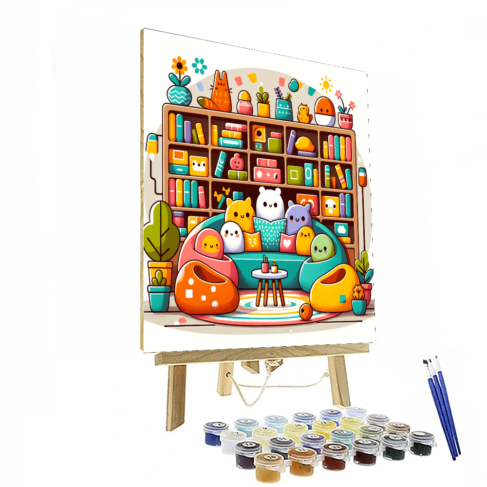 Cozy Reading Nook Paint By Number