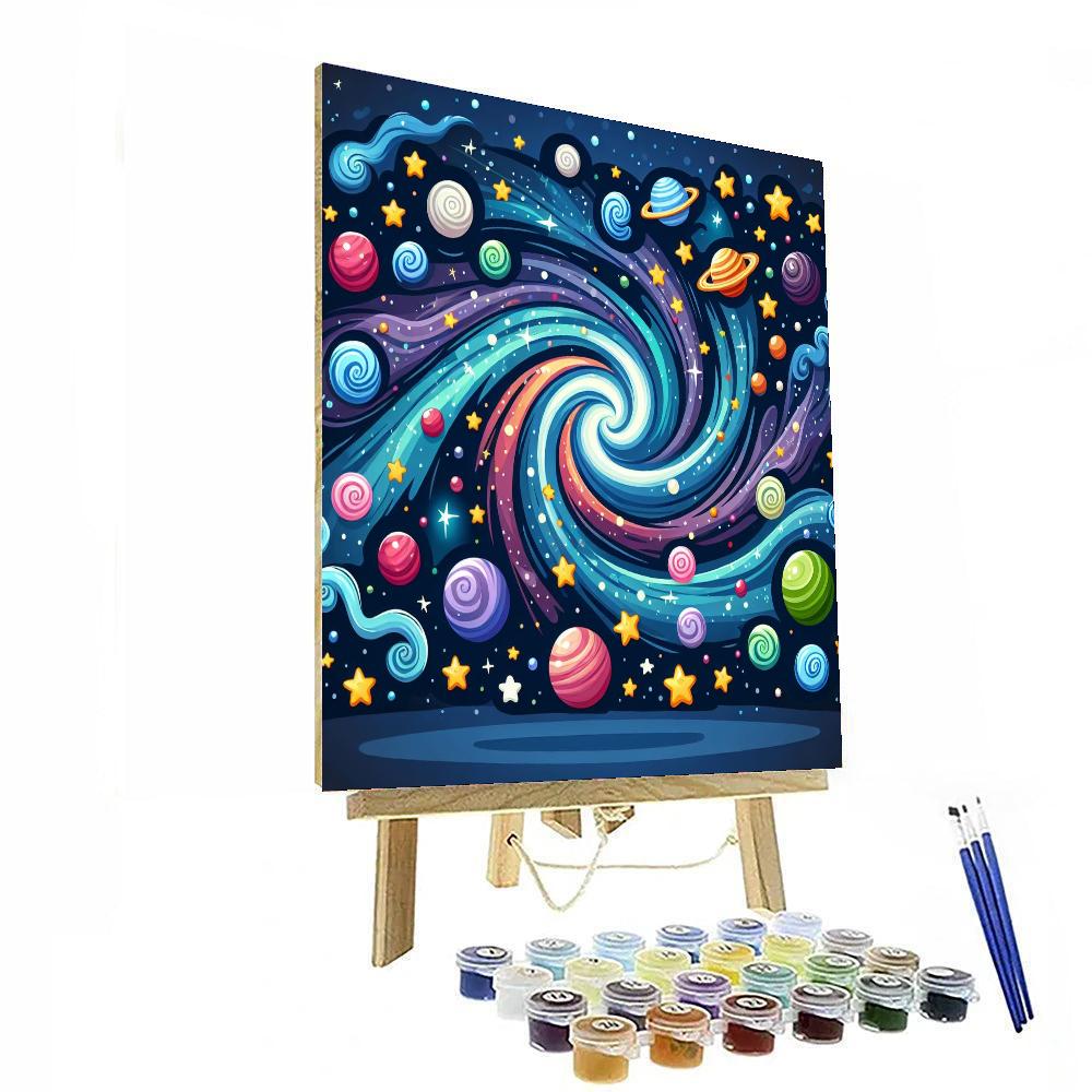 Cosmic Galaxy Expedition Paint By Numbers Art