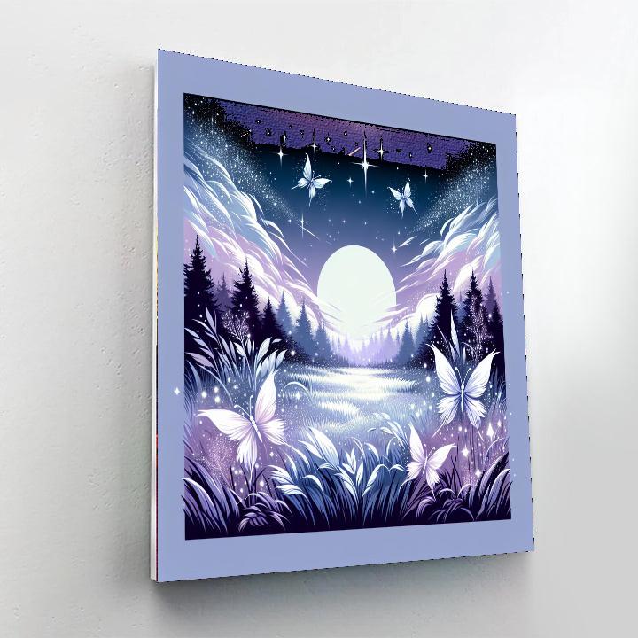Mystical Moonlight Meadow Paint By Numbers Art