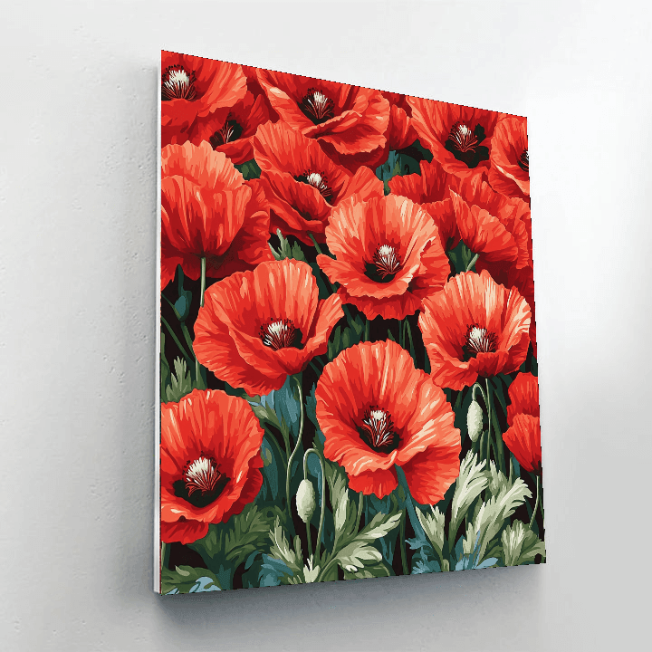Georgia O'Keeffe Inspired Playful Poppies  Paint By Numbers Kits