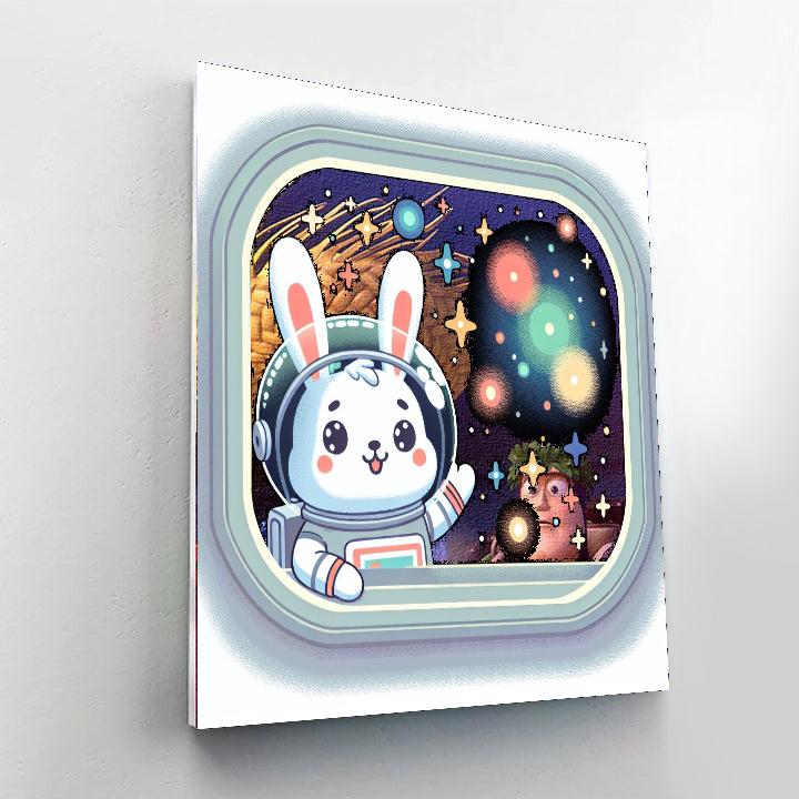 Galactic Explorer Rabbit Number Painting