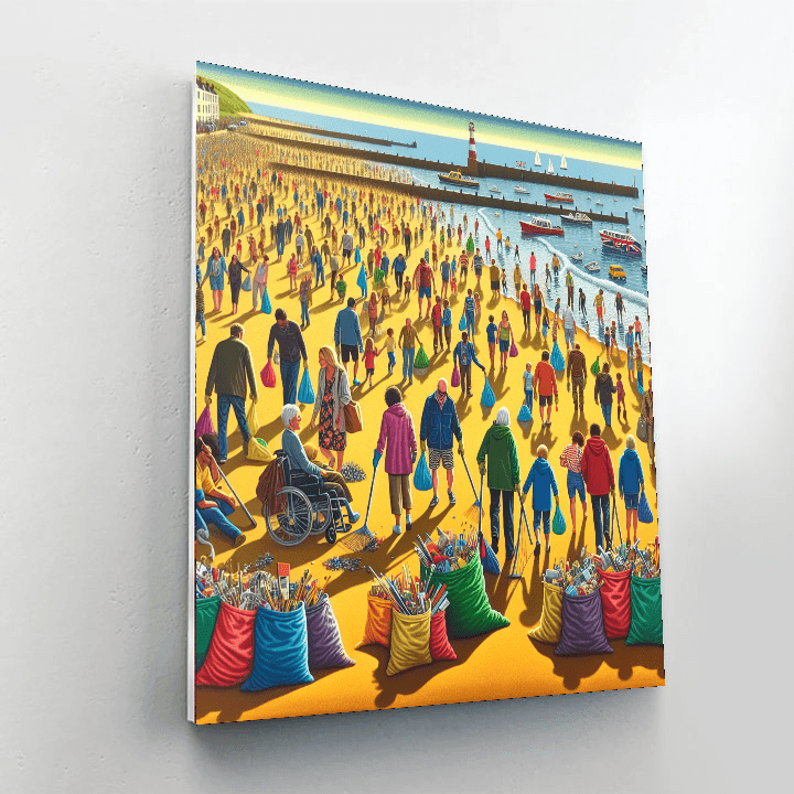The Great British Beach Clean - United Kingdom Paint By Color