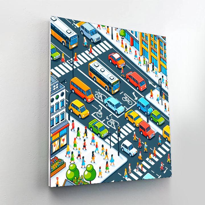 City Traffic Adventure Paint By Number