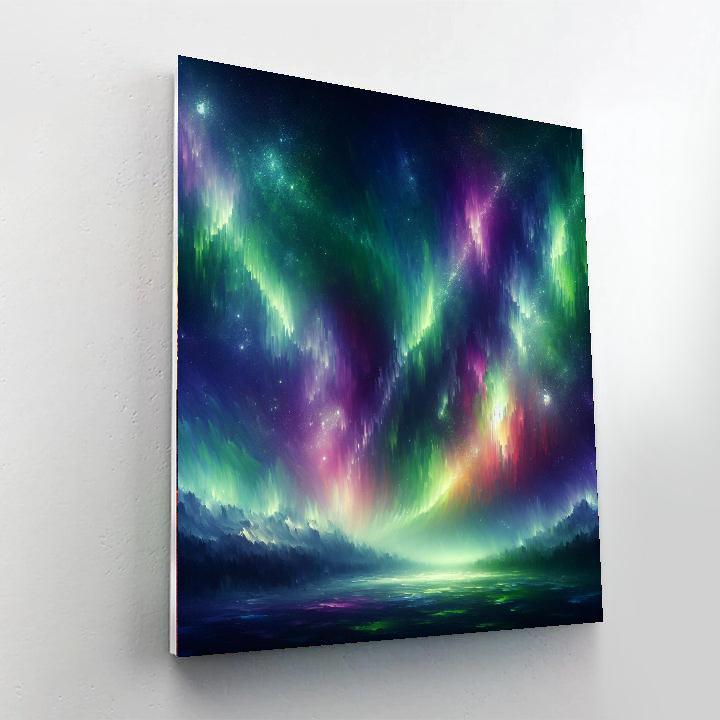 Aurora's Northern Lights Number Painting