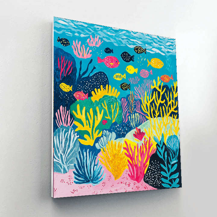 Henri Matisse Inspired Fascinating Coral Reef Life  Paint By Numbers