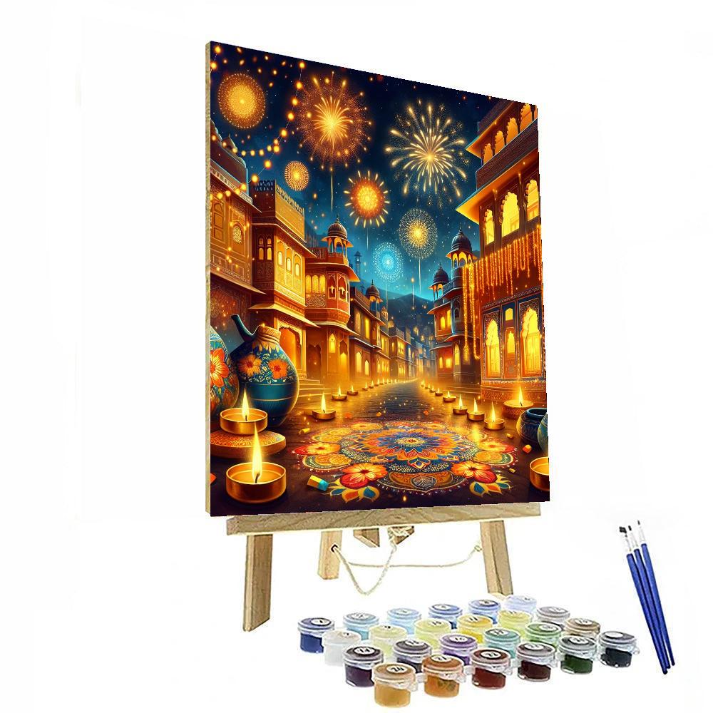 Diwali Festival Of Lights - Jaipur Numbered Painting Kits