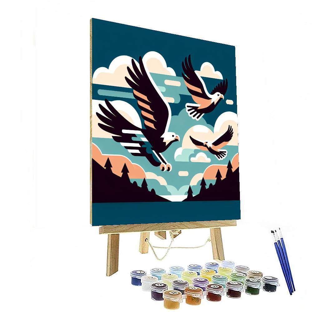 Energetic Eagles Numbered Painting Kits