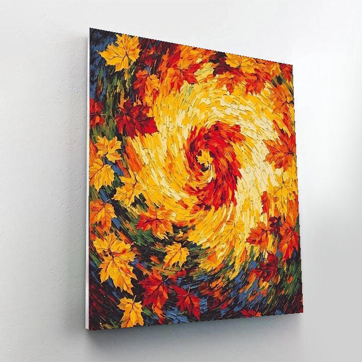 Vincent Van Gogh Inspired Whirling Autumn Leaves  Paint By Color