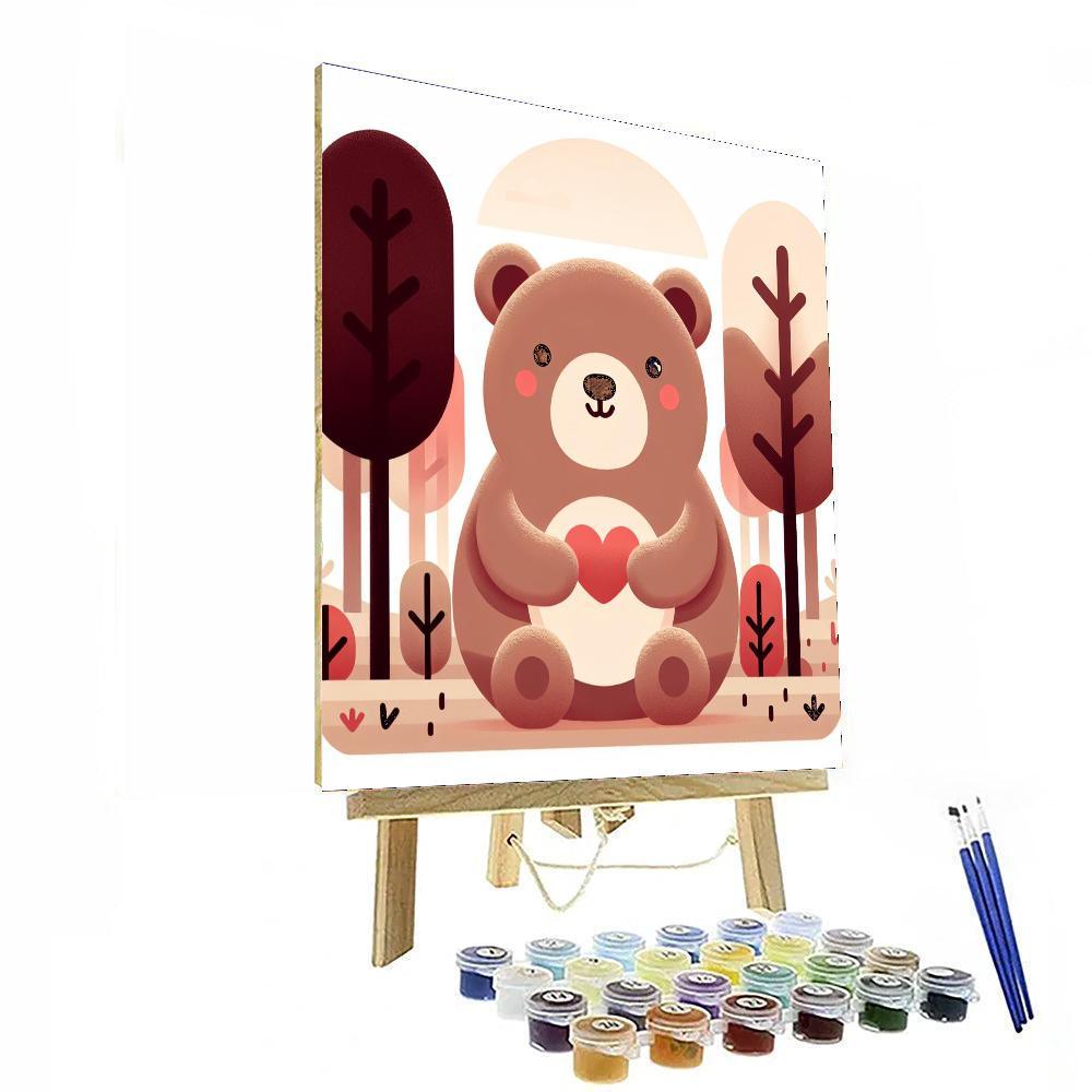Caring Bear Cuddles Paint By Number