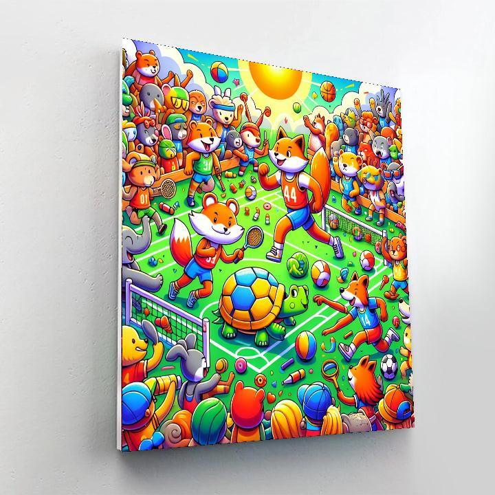 Sporty Animal Games Numbered Painting Kits