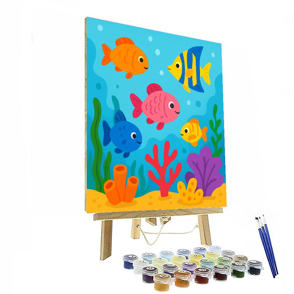 Funky Underwater Reef Numbered Painting Kits