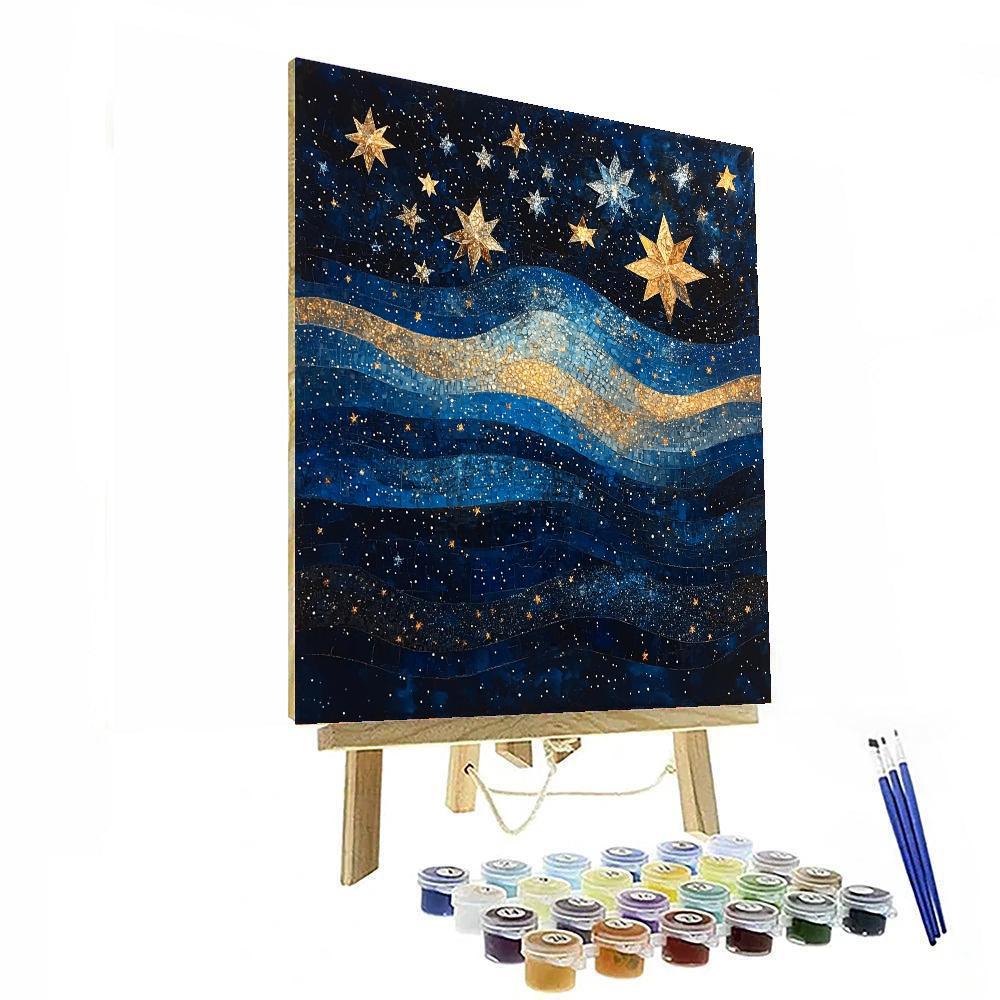 Michelangelo Inspired Veil Of Stars  Paint By Color