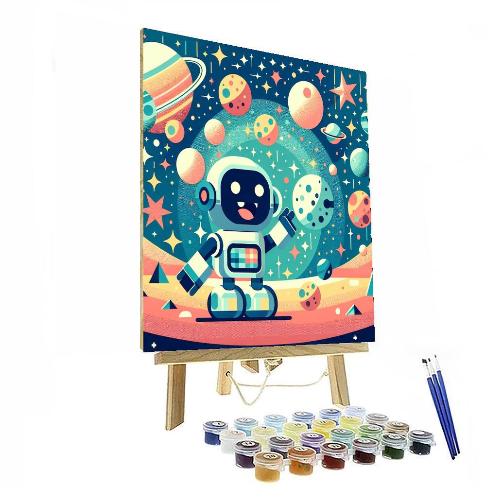 Robotic Galaxy Adventure Numbered Painting Kits