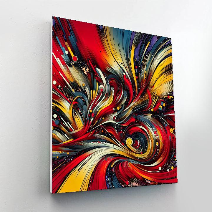 Abstract Energy Burst Paint By Color