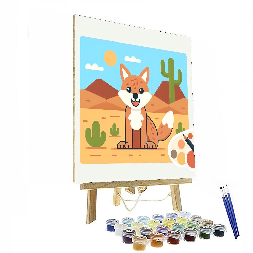 Curious Coyote's Quest Painting Number Kit