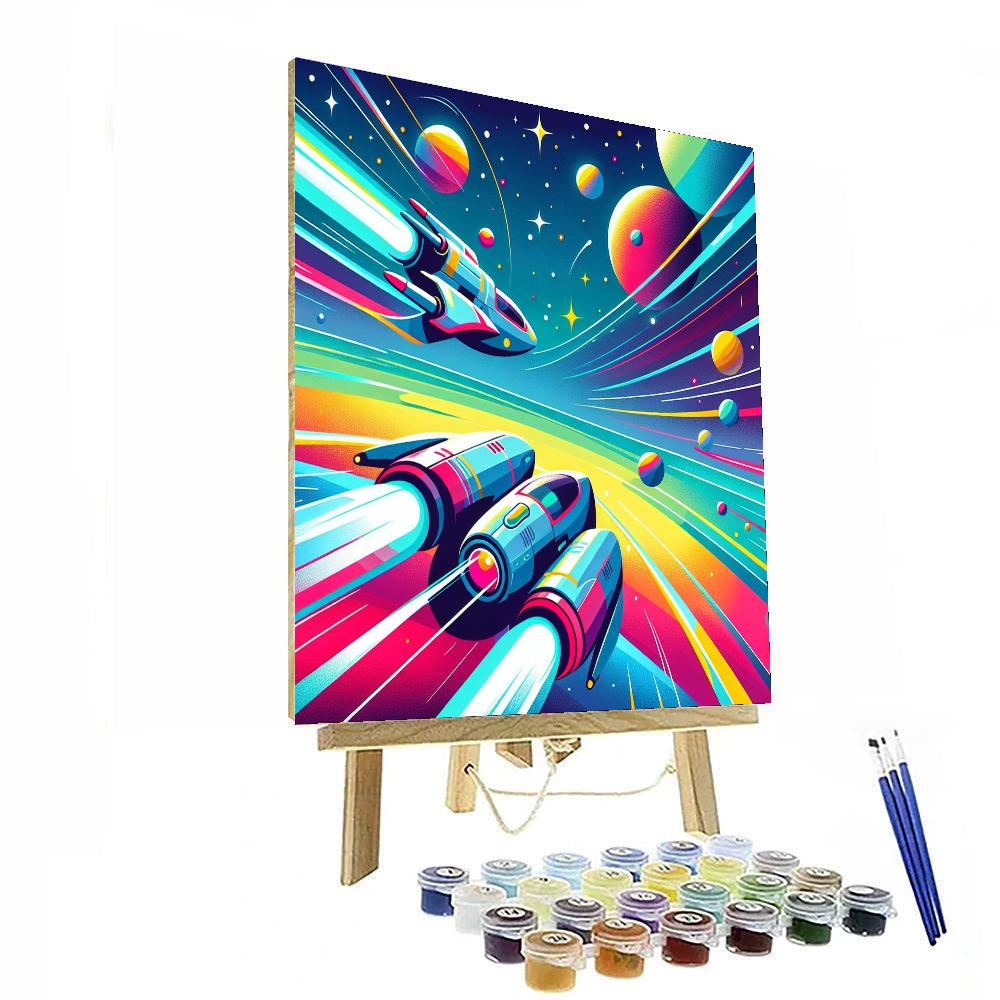 Adventurous Space Race Painting Number Kit